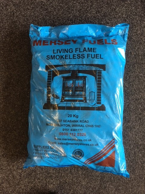 1 Bag Of Mersey Fuels Smokeless Coal  Ovoids (Excell) - Flying Dutchman Stores