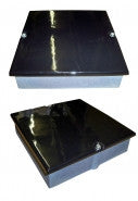 Cast iron soot box 9" by 9" In Black Enamel - Flying Dutchman Stores