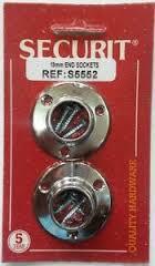 Securit End Sockets Chrome Plated (2) 19mm - Flying Dutchman Stores